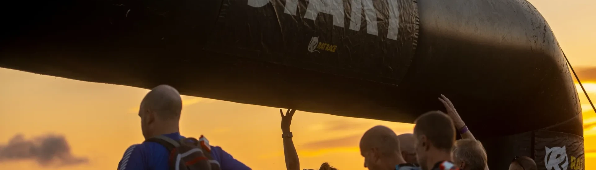 Participants running under start arch