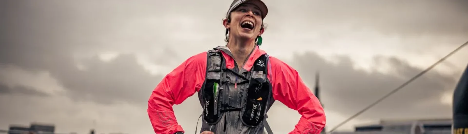 Women smiling at finish
