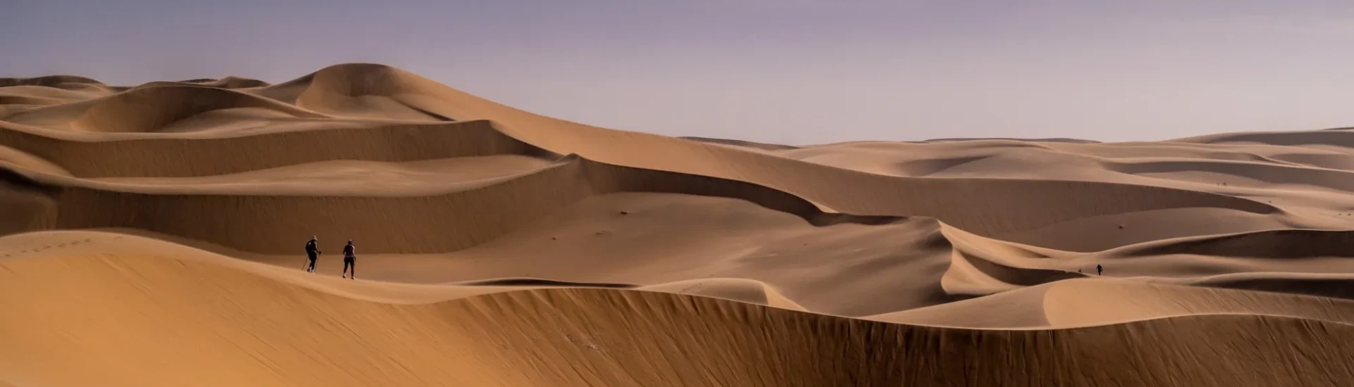 Participants running over smooth sand dunes