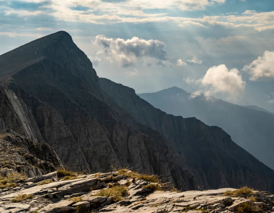 Rocky, dry, mountainous terrain