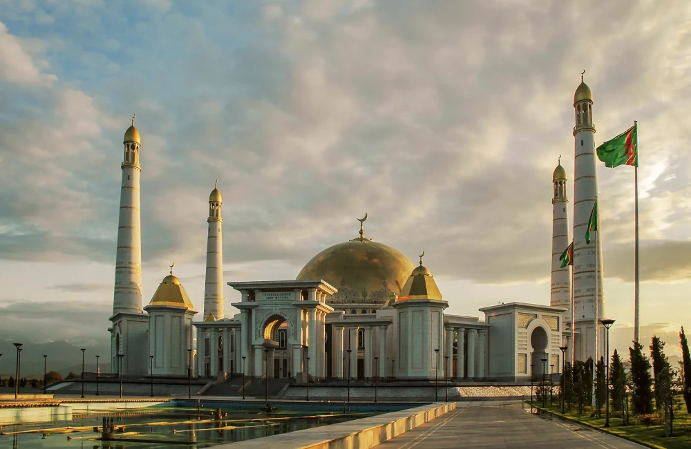 Grand building in white and gold