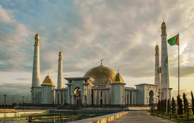 Grand building in white and gold